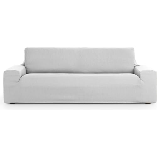 ECOMMERC3 - Universal and Versatile 3 Seater Sofa Cover ??? Pearl Grey Sofa Cover Protector Easy to Install for Back, Seat and Arms