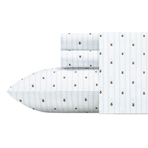 Poppy & Fritz Bumble Bees Sheet Set, Twin, White