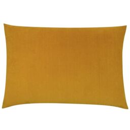 furn. Contra Cushion Cover – Luxuriously Soft Velvet Case With Plain Reverse (Mustard – 40x60cm)