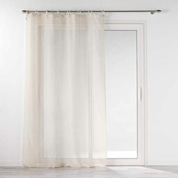 Douceur d'Intérieur Norine Linen Look Woven Curtain with Bows 140 x 240 cm