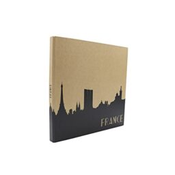 Photo Album 60 Pages - Traditional Travel France Photo Album - Black Photo Album with 60 White Pages - Travel France Photo Album - Made in France