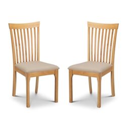 Julian Bowen Ibsen Dining Chairs, Set of 2, Solid Wood - H94 x W55 x D45cm