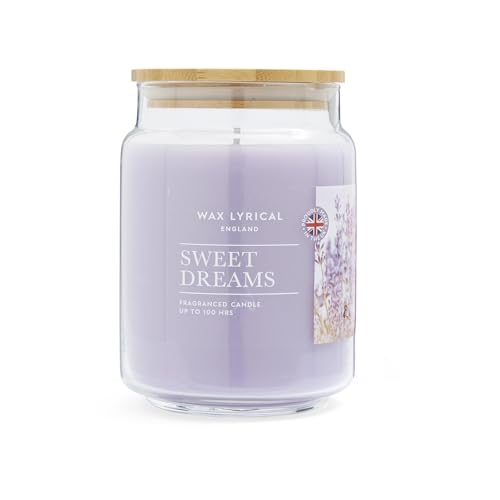 Wax Lyrical Sweet Dreams Large Jar Candle, Up to 100 Hour Burn Time, Purple