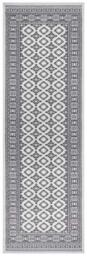 Nouristan Sao Buchara Oriental Short Pile Rug Stone Grey 80 x 250 cm