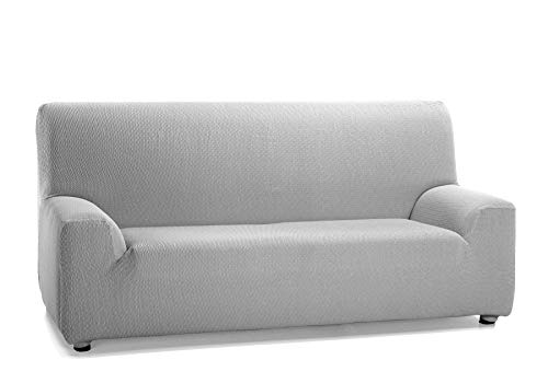 Martina Home Tunis Elastic Sofa Cover, Fabric, Grey Soul, 3 Seater 170 to 220 cm, Elastic Sofa Cover, 3 Seater (170 to 220 cm)