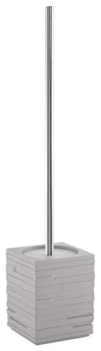 Gedy Quadrotto Toilet Brush Toilet, Resin, Grey, 9.5 x 9.5 x 46