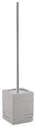 Gedy Quadrotto Toilet Brush Toilet, Resin, Grey, 9.5 x 9.5 x 46