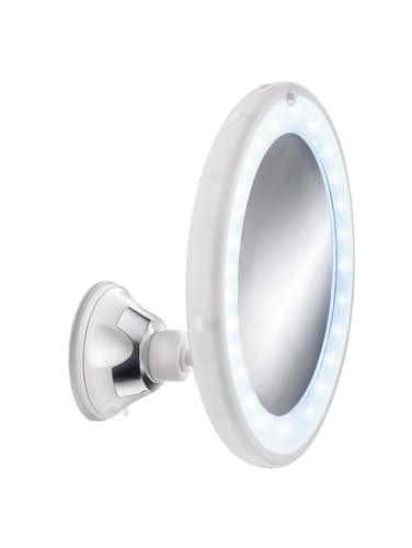 Kleine Wolke Cosmetic Mirror, Plastic/Glass, White, 17.5 cm