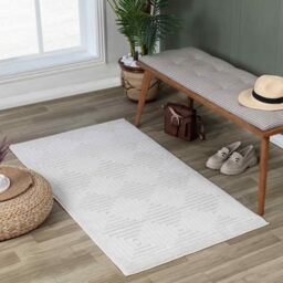 Livabliss Sakura Austin Indoor Outdoor Rug, Living Room – 80x150 cm, White