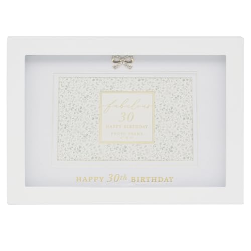 "Lesser & Pavey Hearts Design Madelaine Happy 40Th Birthday Frame 4""X6 Wooden For Photos - Stylish Frame For Home & Office - Decorative Frames For Wall & Tabletop - Memorable Gift For Women & Men"