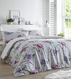Yorkshire Linen Renee Lemon Duvet Cover Set, Double