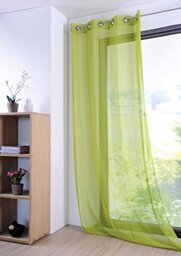 LOVELY CASA Stof - Monna Net Curtain Polyester Lime 280 x 140 cm