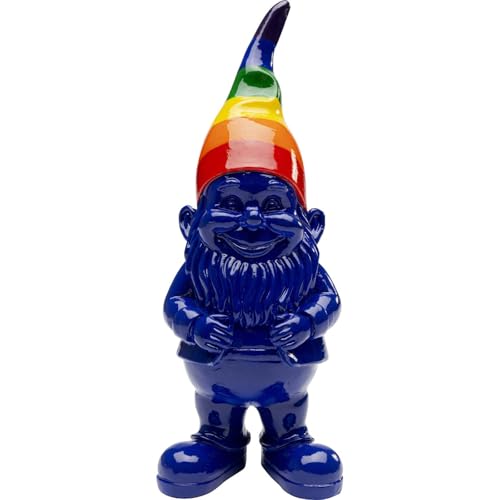 Kare Design Decorative Figurine Gnome Rainbow, Blue, 21x8x8 cm, Decorative Sculpture, Lacquered, Statement Piece, Modern, Timeless, Glamour, Minimalist, Industrial, Retro, Art Deco, Living Room