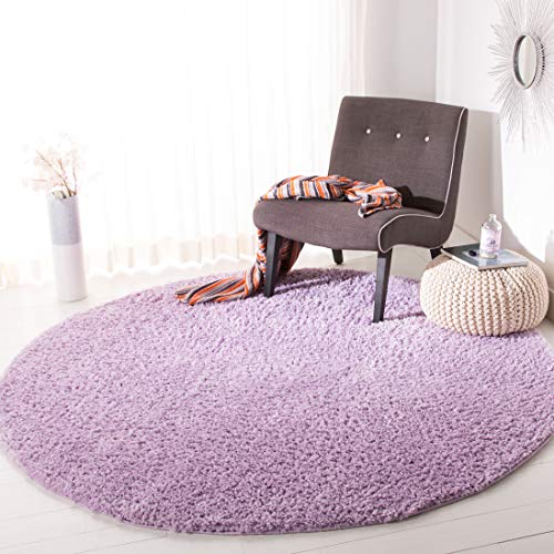 Safavieh Shag Rug for Living Room, Dining Room, Bedroom - August Shag Collection, Short Pile, in Lilac, 101 X 159 cm