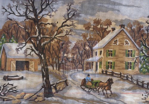 Collection D'Art Tapestry Kit Winter, 100 Percent Cotton, Multi-Colour, 38 x 25 x 0.5 cm