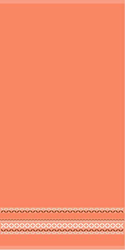 Miracle Home Set of Four Maurya Towels, Made in Portugal, 30 x 50 cm, 100% Cotton, Orange