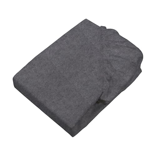 SETEX Flannelette Fitted Sheet Melange, 100 x 200 cm Fitted Sheet, Approx. 90% Cotton/Approx. 10% Polyester, Bed Sheet in Dark Grey