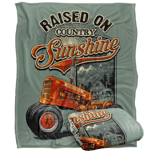 Jq Licensing - Rle Raised On Sunshine Tractor Silky Touch Super Soft Throw Blanket 152 X 127 Cm
