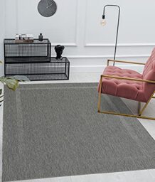 Mia's Teppiche Lara In- & Outdoor Rug, Flat Fabric, 240 x 340 cm, Anthracite