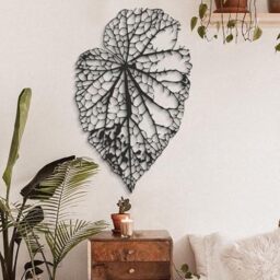 Stylish Black Decorative Metal Wall Accessory, 59 x 94 cm, 100% Steel, 1.5 mm Thickness, Lightweight 1.6 kg, Perfect for Modern Home Decor