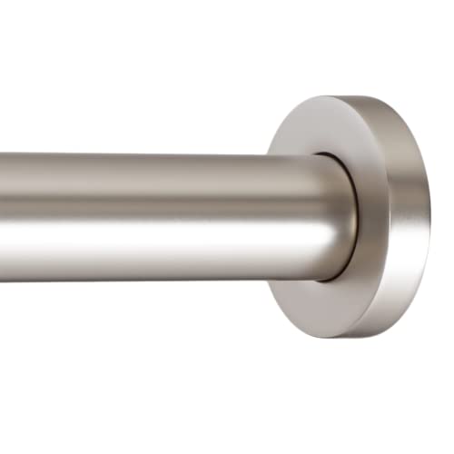 Ivilon - Shower Curtain Rod - Spring Tension Rod for Windows or Shower, 36 to 54 Satin Nickel