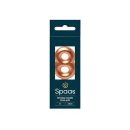 Spaas Birthday Candle Number '8', Rose Gold