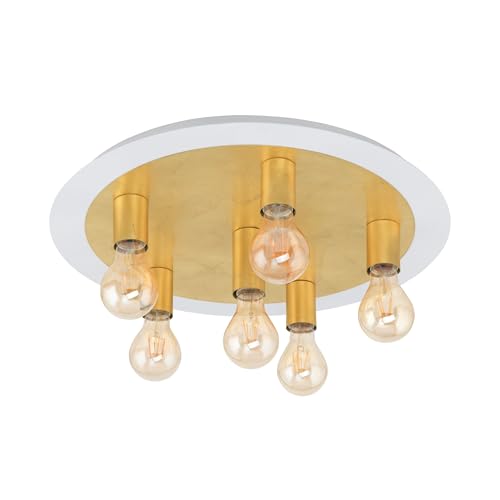 EGLO LED ceiling lamp Passano, 6-light vintage ceiling light