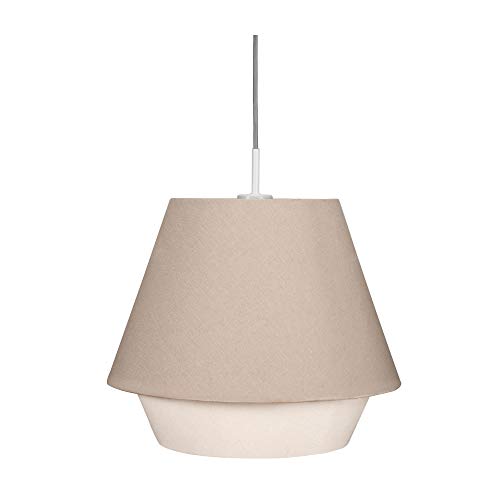 Pauleen 48093 Noble Delight Pendant luminaire max. 20W E27 Pendant lamp Fabric Shade Grey 230V Fabric
