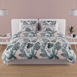 Soleil d'ocre, Duvet Cover Set, Cotton, 57 Thread Count, 260 x 240 cm, Tropic Green