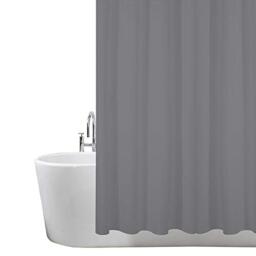 ANSIO Shower Curtain for Bathroom - Mould and Mildew Resistant - Charcoal Grey, 180 x 180 cm (71 x 71 Inch) - Pack of 2 - Water Repellant Fabric - 100% Polyester