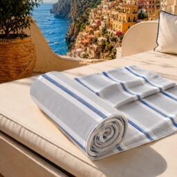 PETTI Artigiani Italiani - Microfibre Beach Towel, Beach or Pool Towel, Beach Towel, Large 90 x 180 cm, Millerighe 01