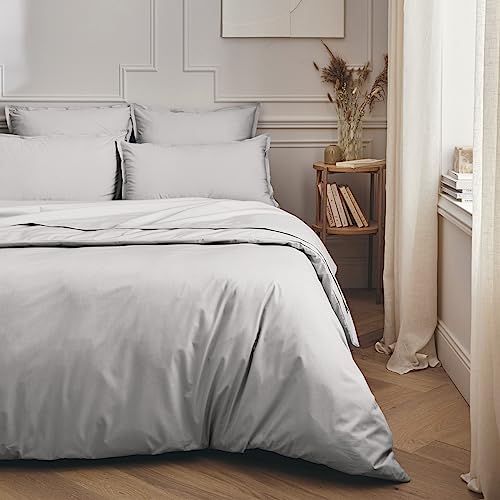 Essix Cotton Percale Duvet Cover, Première Pebble 260 x 240 cm