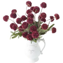 Floroom 6pcs Burgundy Faux Silk Mums Artificial Flowers, Bulk Fake Small Mini Chrysanthemums with Stems for DIY Wedding Centerpieces Floral Arrangements Vase Fillers Home Decorations