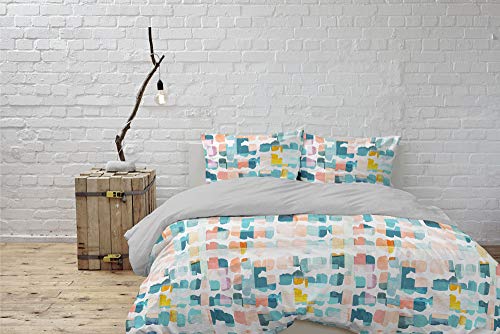 Italian Bed Linen “Watercolor” Duvet Cover Set, WT06, Double