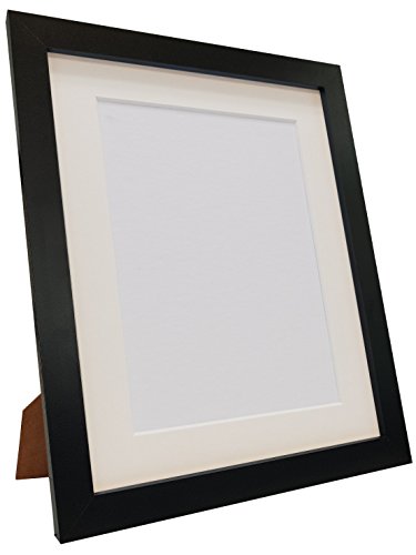 Q7 Picture Photo Frame, Black with Ivory Mount, 8 x 6 Image Size 6 x 4 Inch