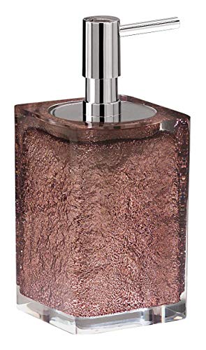 Gedy Giulia Soap Dispenser, Resin, Brown, 7 x 7 x 16