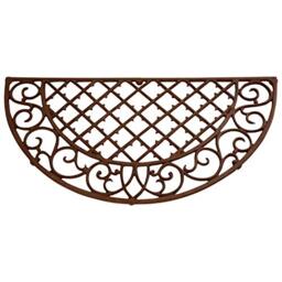 Esschert Lh46 35 x 68 x 2cm Doormat Cast Iron Half Round - Brown