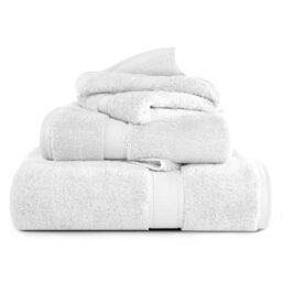 Superior Egyptian Cotton Pile 3 Piece Towel Set, Includes 1 Bath, 1 Hand, 1 Face Towel/Washcloth, Ultra Soft Luxury Towels, Thick Plush Essentials, Guest Bath, Spa, Hotel Bathroom, White