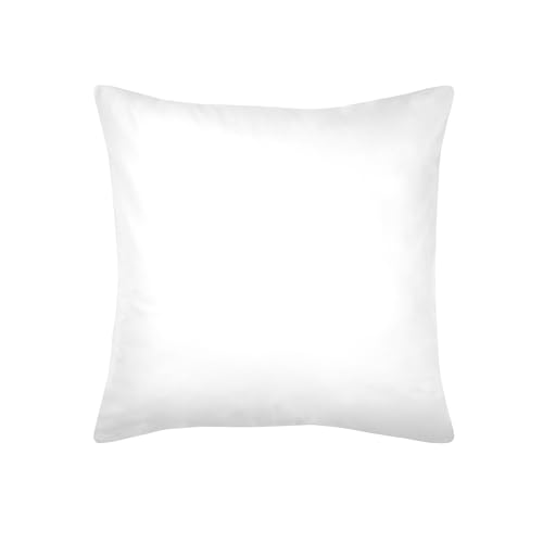 STOF - Pillowcase - Size 65 x 65 cm - 100% Organic Cotton - Quality - Oeko-Tex Certified - Colour White - Horizon Model - Bed Linen for Home - Soft and Comfortable