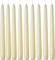 1ABOVE 50 Pack Tapered Dinner Candles - Unscented - Slow Burning Candles - Multi-Purpose - Smokeless Candles (Ivory)