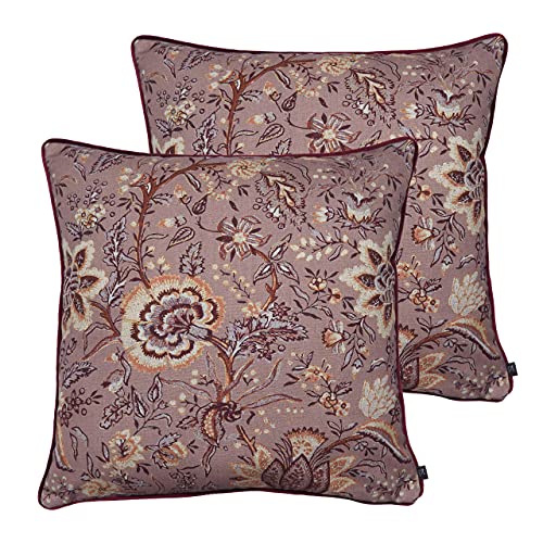 Prestigious Textiles Apsley Feather Filled Cushions (Twin Pack), Cotton, Viscose, Polyester, Linen, Woodrose