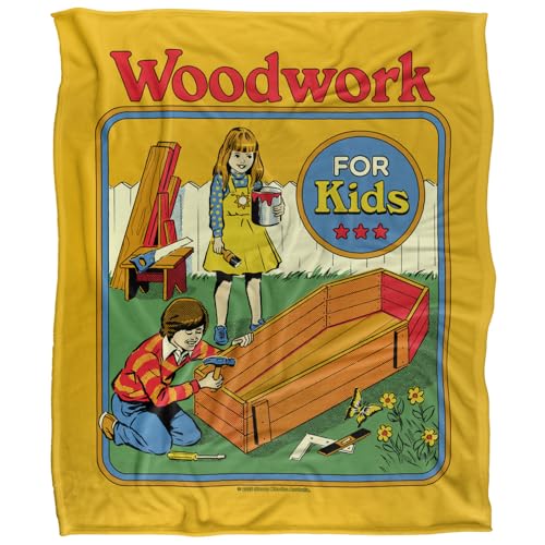 Steven Rhodes Woodwork For Kids Silky Touch Super Soft Throw Blanket 152 X 127 Cm