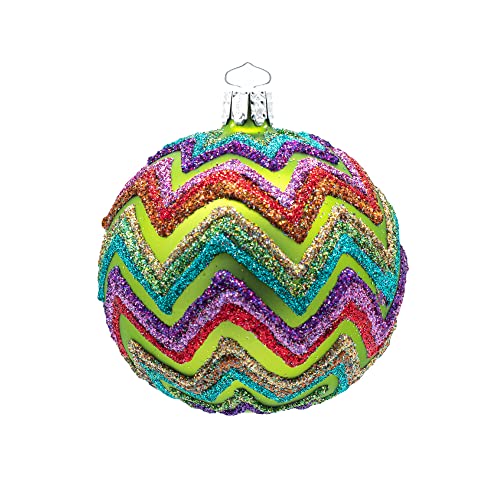 Christborn Zack 3/Ktn Christmas Bauble 8 cm Matte Lime, Christmas Decorations