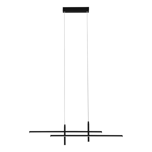 Eglo LED Pendant lamp Trepiliano, Dining Table Light Fitting, Hanging Lighting Fixture, Black Metal, Warm White, 2500 lumens
