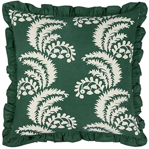 Paoletti Montrose Feather Filled Cushion, Bottle Green, 50 x 50cm