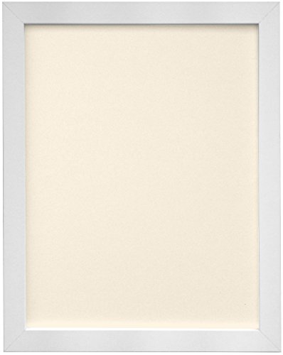 "FRAMES BY POST 25mm wide H7 White Picture Photo Frame with Ivory Backing Board 24""x18"""