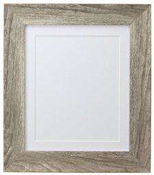 FRAMES BY POST Hygge Picture Photo Frame, Plastic Glass, Grey Ash with White Mount, 36 x 24 Image Size 30 x 20 Inches