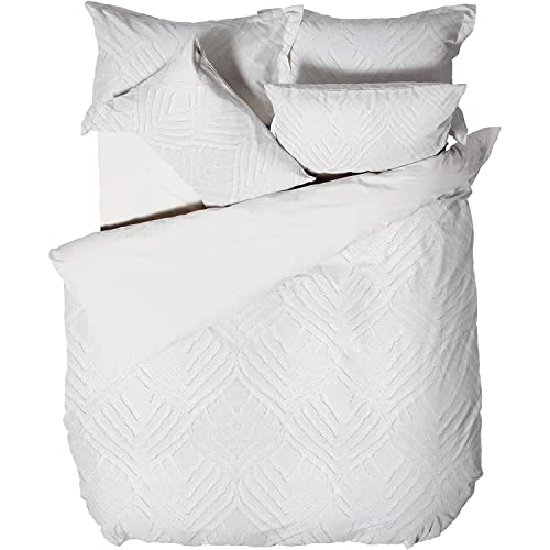 Linen House Palm Springs Duvet Cover Set, White, Double