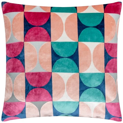 Paoletti Bardot Cut Velvet Geometric Cushion Cover
