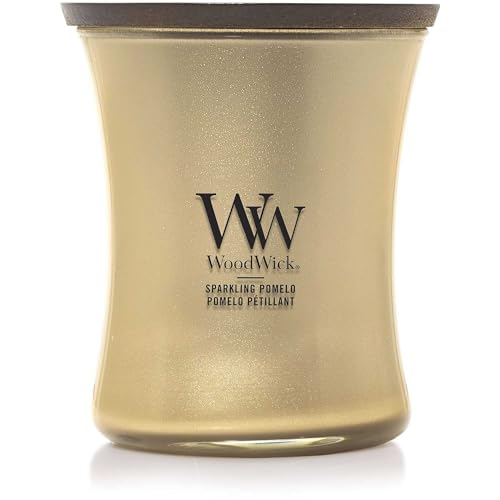 WoodWick Scented Candle with Crackling Wick - Sparkling Pomelo Medium Hourglass Candle - Long Burning Candles: Up to 60 Hours - Perfect Gifts for Women